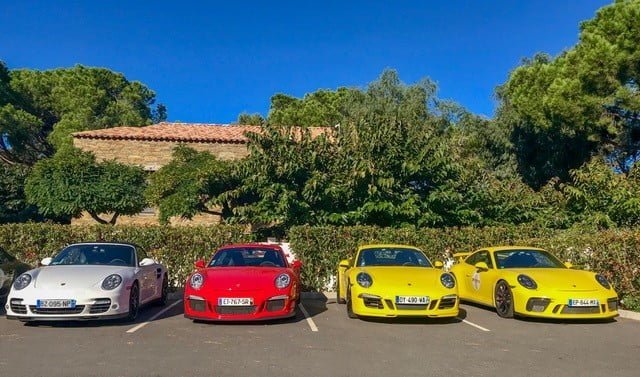 Porsche rally in Corsica